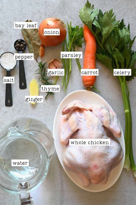 Diy Chicken Bullion, Whole Chicken Broth, Make Chicken Broth, Chicken Bullion, Diy Chicken, Raw Chicken, Soups Stews, Chicken Diy, Whole Chicken