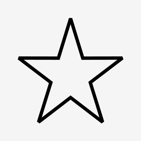 How To Draw Stars, Star Line Drawing, White Star Icon, Drawing Of Stars, How To Draw A Star, White Star Png, Star Icon Black, Star Png Black, Stars To Draw