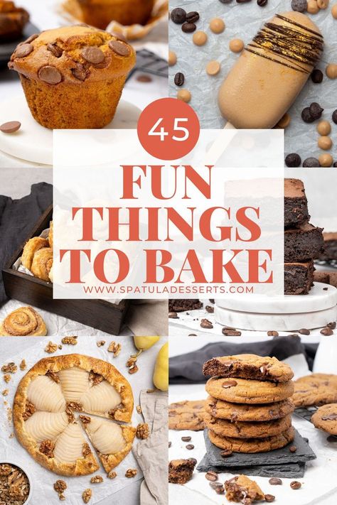 45 Fun Things to Bake Group Baking Ideas, Fun Desserts To Make With Friends, Unique Things To Bake, Baking Day Ideas, Creative Baked Goods, What To Bake With Friends, What To Bake When Bored, Best Things To Bake, Fun Things To Bake With Friends