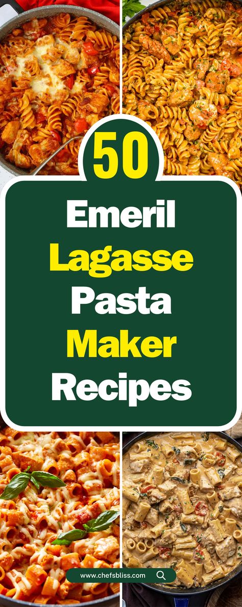 50+ Delicious Emeril Lagasse Pasta Maker Recipes to Try Today! Emeril Pasta And Beyond Recipes, Emeril Lagasse Pasta And Beyond Recipes, Pasta Machine Recipes, Pasta Maker Recipes, Philips Pasta Maker Recipes, Emeril Recipes, Emeril Lagasse Recipes, Spinach And Ricotta Ravioli, Homemade Fettuccine