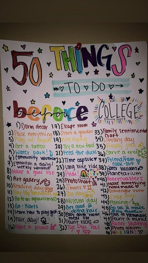 100 Things To Do Before Graduation, Prom Ideas Activities, Senior Year Bucket List 2024, Senior Year Bucket List Best Friends, 16 Things To Do Before 16, Friend Bonding Activities, Senior List To Do, Graduation Episodes List, Junior Year Bucket List