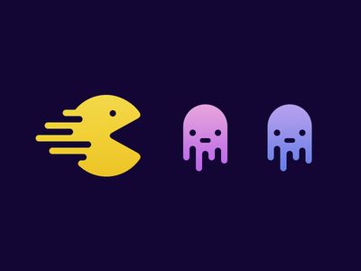 PAC-MAN stars in "Jelly Packman" - Great Jelly by @Deividas Graužinis posted on Dribble.com Packman Design, Ghost Logo, Panel Ideas, Flat Art, Design Games, Weather Icons, Ink Design, Branding Marketing, Motion Graphic