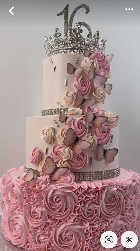 How To Stack Cakes, Designer Cakes, Sweet 16 Cakes, 16 Cake, Fairy Cake, Birthday Cheers, Sweet Sixteen Parties, 16 Birthday, Dessert Cupcakes