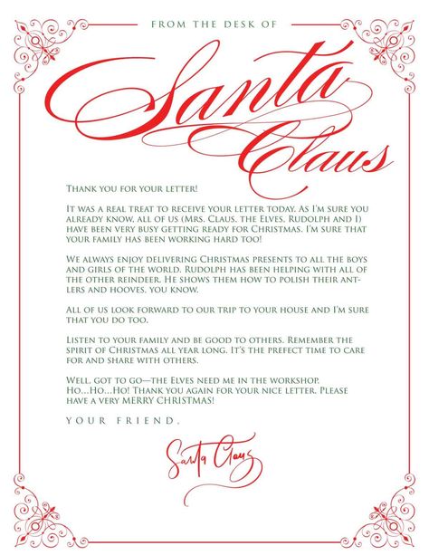 Write a letter to Santa on this free printable stationery. This simple fill in the blank letter is not only cute but makes sending a letter to Santa easy. #printables #Christmas #Santa Response Letter From Santa, Santa Letter Response, Santa Response Letter Template, Santa Response Letter, Santa Letter Printable Template, From Santa Letter Printable, Free Letter From Santa Template, Letters From Santa Printable Free, Letter From Santa Free Printable