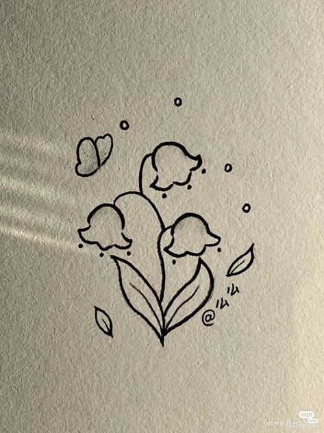 Sketch Ideas Flowers Easy, Cute Leaf Doodles, Lavender Drawing Easy, Easy Drawn Flowers, Flower Inspo Drawing, Doodles Cute Aesthetic, Cute Flower Doodles Aesthetic, Sketch Book Flowers Drawing, Simple Doodles Flowers