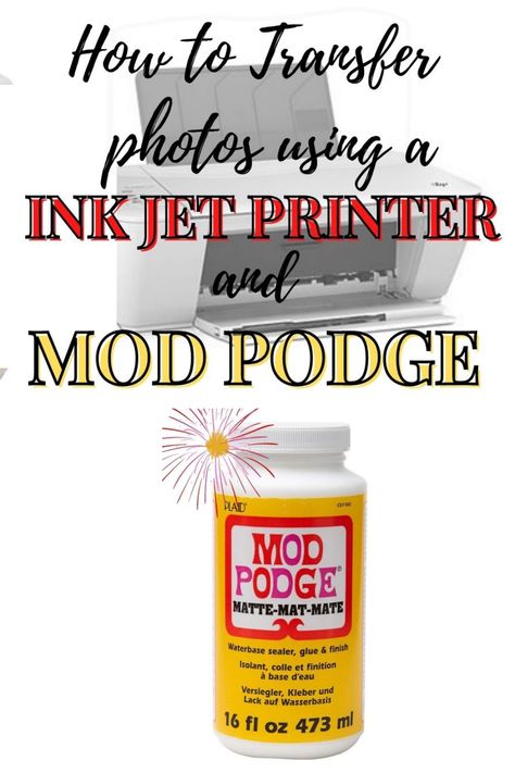 Want to learn how to transfer a photos with your ink jet printer. Follow the link for a full tutorial Transfer Photo To Glass Diy Modge Podge, How To Transfer Ink Jet Print To Wood, Ink Jet Transfers, How To Transfer Photos To Glass Diy, Photo Transfer Collage, Photo Transfer To Wood Mod Podge Inkjet Printer, Photo Transfer To Wood Mod Podge, How To Transfer Pictures To Glass Diy, How To Put A Picture On Wood