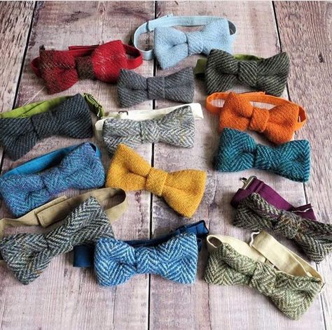 Tweed bow tie Tweed Crafts, Harris Tweed Crafts, Scottish Tweed, Tie Outfit, Harris Tweed, Traditional Techniques, Plaid Scarf, Colorful Pictures, Other Colors