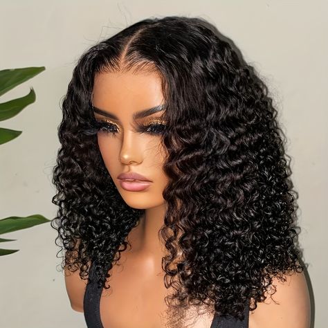 Faster shipping. Better service Kręcony Bob, Bob Riccio, Curly Short Bob, Kort Bob, Curly Bob Wigs, Bob Lace Front Wigs, Human Hair Color, Natural Human Hair, Short Curly Bob