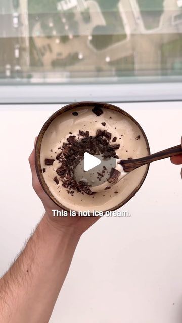 Joseph Abell on Instagram: "Comment “cookbook” for my high-protein cookbook! 👨🏻‍🍳

This isn’t ice cream.

It’s a chocolate pb smoothie bowl - that packs 120g of protein - and only takes five ingredients.

It’s another Episode of Easy Gains: the series where we master the high-protein, low-effort diet.

Ripped Reeses Bowl
120g Protein | 900 Cal | $4.00/serving

This is the Ripped Reeses Bowl. No candy in this one: just a blend of these five ingredients.

1 cup frozen banana
1 1/2 cup greek yogurt 
4 tbsp peanut butter powder
2 scoops chocolate protein powder
1/2 cup fairlife milk

Note that we use peanut butter powder because it’s got better macros than the spreadable kind.

You can make this entire bowl as meal replacement, or just make half if you just want a super high protein snack. Chocolate Pb Smoothie, Pb Smoothie, Fairlife Milk, Chocolate Peanut Butter Ice Cream, Protein Dessert, Protein Vegetarian, Butter Powder, High Protein Snack, High Protein Vegetarian Recipes