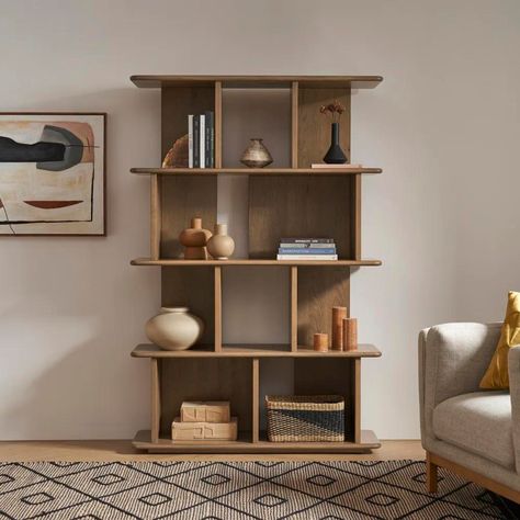 📚 Kinsley Bookshelf 📚 Elevate your space with the sophisticated and sturdy Kinsley Bookshelf. Featuring rounded edges and spacious shelves, it’s perfect for showcasing your books and treasured trinkets. A stylish addition to any home! 🏠 by @castleryus #HomeDecor #Bookshelf #InteriorDesign #SophisticatedStyle #FurnitureInspo #BookLovers #LivingSpace #StorageSolutions #CastleryUS #ModernHome Freestanding Shelves, Wooden Library, Library Nook, Contemporary Bookshelf, Bookshelf Inspiration, Wooden Bookshelf, Wood Bookshelf, Minimalist Shelves, Display Books