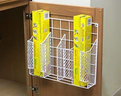 Need to organize your kitchen but don't have a lot of extra space? Try our cabinet door storage ideas to use the wasted space behind your doors. Kitchen Wrap Organizer, Maximize Kitchen Space, Cabinet Door Storage, Kitchen Wrap, Camper Organization, Rv Organization, Rv Storage, Kitchen Cabinet Door, Door Organizer