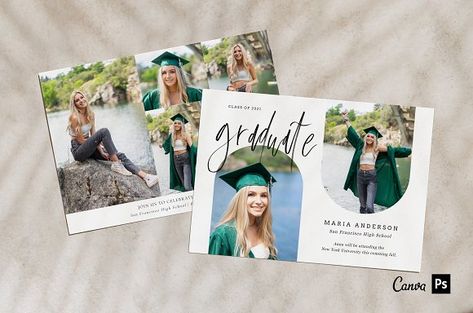 Graduation Card Templates G234 by Salsal Design on @creativemarket Senior Invitations, Graduation Party Template, Senior Announcements, Senior Graduation Announcements, Graduation Announcement Template, Graduation Templates, Grad Announcements, Graduation Announcement Cards, Graduation Invitations Template