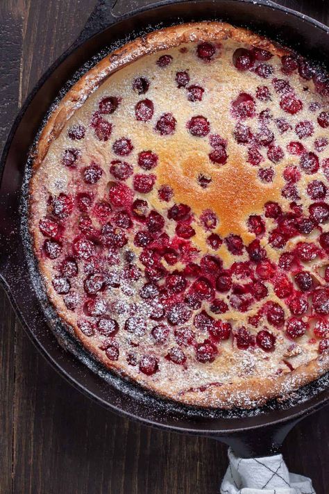 Cranberry Dutch Baby - The Real Recipes Cranberry Dutch Baby, Strawberry Dutch Baby, Hosting Brunch, Dutch Baby, Fresh Cranberries, Frozen Strawberries, Bon Appetit, Feta, Cranberry