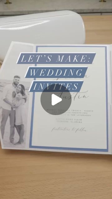 Cricut For Wedding Projects, Cricut Joy Wedding Invitations, Cricut Joy Xtra Projects, Cricut Wedding Invitations, Maker Ideas, Cricut Wedding, 2025 Wedding, Maker Project, Cricut Joy