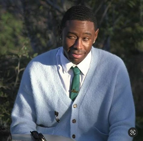 Tie And Sweater Outfit, Tyler The Creator Cardigan, Lacoste Cardigan Outfit, Lacoste Outfits For Men, Tyler The Creator Green, Club Outfits Men, Tyler The Creator Outfits, Lacoste Cardigan, Ugly Christmas Sweaters