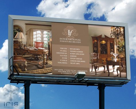 billboard design for a furniture brand Hotel Billboard Design, Furniture Billboard Design, Reklam Ideas, Billboard Design Ideas, Billboard Ideas, Modern Reception Desk Design, Empire Hotel, Bill Board, Interior Design Portfolio Layout