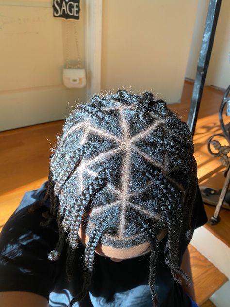 Men’s Triangle Braids, Triangle Parts Box Braids, Triangle Part Box Braids Men, Male Box Braids Hairstyles, Triangle Plaits Men, Triangle Parts Braids Men, Triangle Braids Men, Triangle Part Braids Men, Triangle Box Braids Men