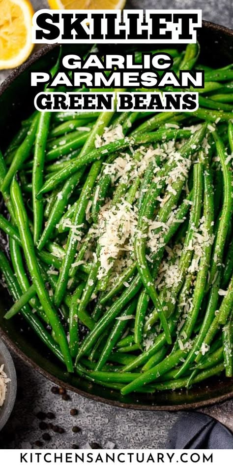 Skillet Garlic Parmesan Green Beans are the perfect side dish, combining fresh green beans with savory garlic, rich parmesan, and a hint of lemon. Quick to prepare and full of flavor, this easy recipe is a great way to elevate your meals. With a delicious balance of garlic, butter, and parmesan, it’s sure to become a family favorite. Beef Ribs Recipe Slow Cooker, Ribs Recipe Slow Cooker, Frozen Green Bean Recipes, Garlic Parmesan Green Beans, Parmesan Green Bean Recipes, Beans Side Dish, Fresh Green Bean Recipes, Thanksgiving Green Beans, Green Beans Side