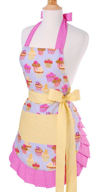 cupcake apron !! Flirty Aprons, Cupcake Apron, Pretty Apron, Apron Vintage, Cupcake Gift, Girl Apron, Apron Kitchen, Retro Apron, An Apron