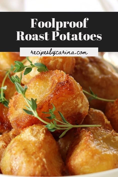 How to make the ultimate roast potatoes for your Sunday roast, crispy and crunchy on the outside, light and fluffy on the inside! Sunday Roast Potatoes, Making Roast Potatoes, Sunday Roast Dinner, Best Roast Potatoes, Perfect Roast Potatoes, Best Roast, Crispy Roast Potatoes, Best Side Dish, Crunchy Potatoes