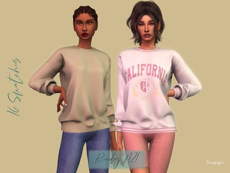 The Sims Resource - Sweater - TP436 Sims 4 Cc Crewneck Sweater, Sims Cc Sweatshirt, Ts4 Sweater Cc, Sims 4 Cc Sweatshirt, Sims 4 Cc Sweaters, Sims 4 Sweater Cc, Sims 4 Sweater, Sims 4 Clothing Sets, Cc Sims4