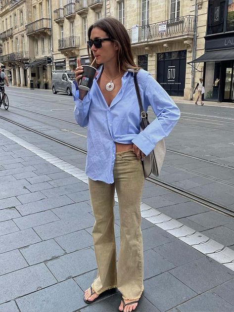 Blue Tank Top Outfit, Tank Top Outfit, Wave Sweater, Necklace Outfit, Top Outfit, French Women, Fashion People, Maxi Knit Dress, Blue Tank Top