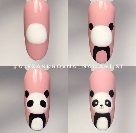 Please re-pin if you enjoy this one ...and If you like this board follow it and I will follow you back just DM me so I can see you ..Blessings Sonia Panda Nail Art, Kutek Disney, Animal Nail Art, Nail Drawing, Nail Art Disney, Animal Nails, Nail Art Designs Videos, Cute Nail Art, Halloween Nail Art