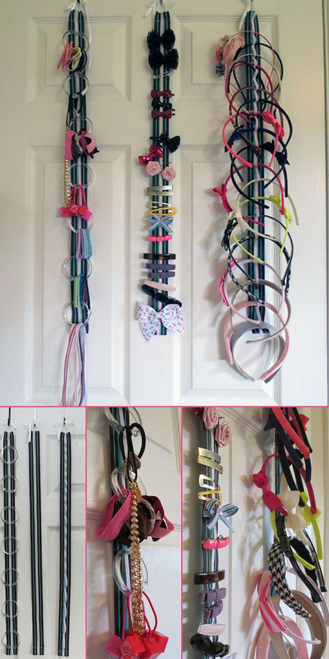 Hair Accessory Organizer System with Elastic - Hair Elastics, Barrettes, Headbands, and Baby Headbands, Organize everything but your brush! - 216 color combinations - by HelloKirsti, $35.00 Organize Hair Accessories, Hair Accessories Organization, Hair Accessory Organizer, Hair Product Organization, Accessories Organization, Accessory Organizer, Hair Accessories Storage, Bow Organizer, Shower Rings