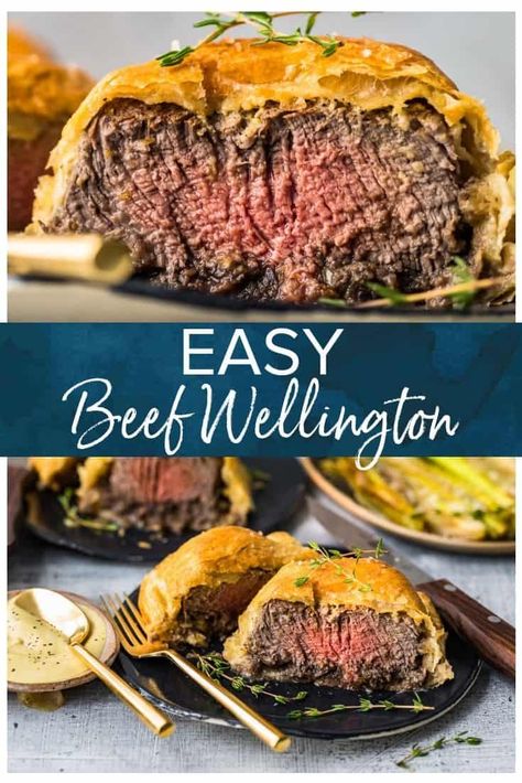 Easy Beef Wellington, Individual Beef Wellington, Whole Beef Tenderloin, Wellington Recipe, Beef Wellington Recipe, Beef Wellington, Dinner For Two, Easy Beef, Beef Dinner