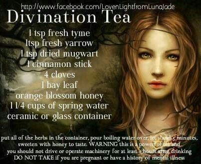 Divination Tea, Kitchen Witch Recipes, Orange Blossom Honey, Magic Herbs, Eclectic Witch, Hedge Witch, Wicca Witchcraft, Herb Tea, Herbal Magic