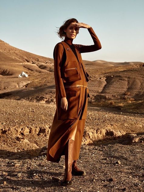 Desert Fashion Editorial, Nadja Bender, Desert Editorial, Desert Wanderer, Birgit Kos, Desert Shoot, Editorial Page, Desert Photoshoot, Mexico Fashion