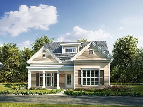 Craftsman House Plan, 019H-0199 Corner Lot Homes, Narrow House Plans Single Storey, Narrow Lot House Plans With Garage, Round Homes, House Reference, Narrow House Plans, Elegant Tray, Narrow Lot House Plans, Cottage House Plan