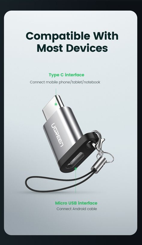 Ugreen USB Type C OTG Adapter Micro USB to USB C Cable Converters Check more at https://www.electrobest.net/product/ugreen-usb-type-c-otg-adapter-micro-usb-to-usb-c-cable-converters/ Usb C Cable, Packing Design, Recording Microphone, Wall Charger, Micro Sd, Micro Usb, Usb Cable, Charging Cable, Mobile Phone