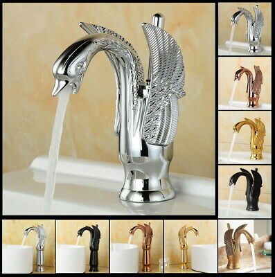 (eBay) Brass Single Hole Handle Swan Style Bathroom Basin Sink Faucet Mixer Tap yzh001 Swan Design, Vessel Sink Faucet, Single Handle Bathroom Faucet, Sink Mixer Taps, Classic Bathroom, Single Hole Bathroom Faucet, Stylish Art, Vessel Sink Bathroom, Lavatory Faucet