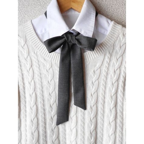 Reversible Dark Gray Striped Gray Bow Necktie Classic Smart Casual... ($22) ❤ liked on Polyvore featuring accessories Estilo Blair Waldorf, Preppy Mode, Arizona Robbins, Tie Women, Estilo Preppy, Carrie Bradshaw, Grunge Style, Mens Fashion Trends, Mode Inspiration