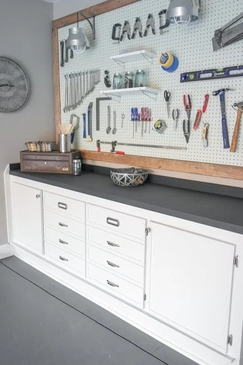 Garage Workshop and Storage Solutions: Plus Design Board : Garage Organization Shelves, Garage Organization Storage, Remodel Garage, Organize Garage, Plan Garage, Garage Storage Inspiration, Garage Floor Paint, Garage Organization Tips, Garage Organisation