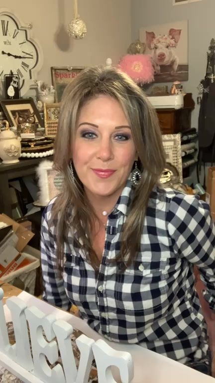 Welcome to my segment of Kristy &... - Royale Funky Junque Chalk Crafts, New Years Eve, Women's Plaid Shirt, Chalk, Women's Top, Quick Saves