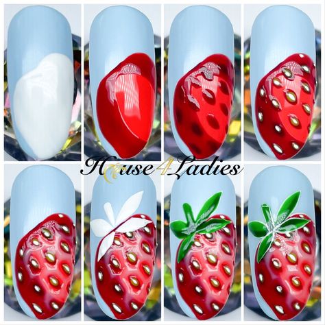 6 Nail Trends for 2023 –Inspiring Nail Art Ideas | Summer Nails Trends 2023 Nails Trends 2023, Nail Art Ideas Summer, Nail Trends For 2023, Easy Summer Nail Art, Rosy Nails, Ideas Summer Nails, Food Nail Art, Strawberry Nail Art, Strawberry Nail