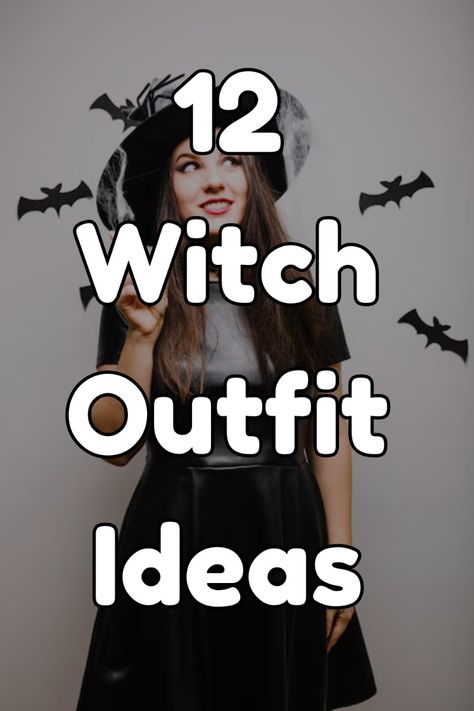 Embrace your mystical side with these 12 witch outfit ideas. Whether you're going for enchanting elegance or spooky chic, these looks are perfect for channeling your inner witch. Cast a spell with your style! #WitchFashion #MysticalStyle #ChicLooks #HalloweenInspo #SpookyFashion Witch Outfit With Pants, Witch Cosplay Ideas, Healer Costume, Cottagecore Witch Outfit, Halloween Gothic Costume, Witch Outfit Modern, Witch Outfit Halloween, Homemade Witch Costume, Witch Costumes For Women