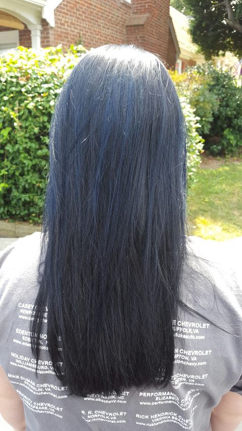 Blueish Black Hair, Blue Black Hair, Hair Stylies, Hair Colors, Hair Inspo, Hair Ideas, Color Me, Hair Inspiration, Black Hair