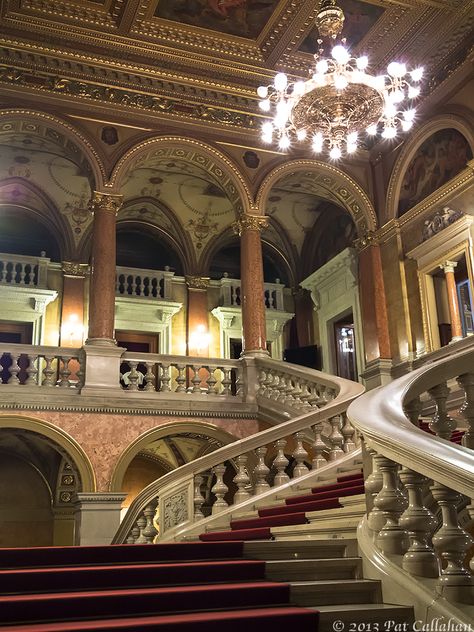 Interior Budapest Opera House Budapest Opera House, Palace Stairs, Capital Of Hungary, Chateau Versailles, Visit Prague, A Night At The Opera, River Trip, Beautiful Castles, World Cities