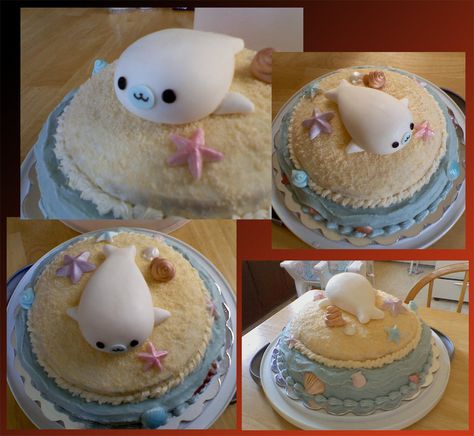 Cute Baking, Cute Birthday Cakes, Just Cakes, Sea Theme, My Niece, Kawaii Food, Cute Desserts, Pretty Cakes, Cute Cakes