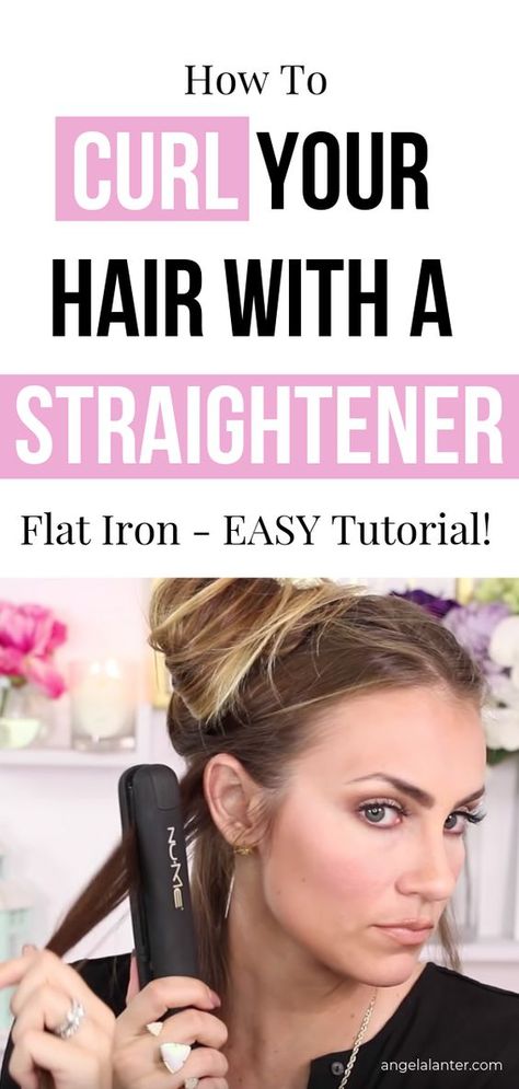 Never been able to master the perfect curl using your flat iron? No worries, because I’m breaking it down for you in this video step-by-step!! Angela Lanter #AngelaLanter #hairstyle #curls #straightener #FlatIron #hairtutorial How To Curl Hair With A Straight Iron, How To Use A Flat Iron To Curl Your Hair, How To Curl Hair With Flat Iron Video, Curling Hair With Flat Iron Video, Perfect Curls With Straightener, How To Do Soft Curls With Flat Iron, How To Use A Flatiron To Curl Hair, Easy Way To Curl Hair With Straightener, How To Curl With A Flat Iron