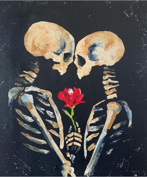 Arte Peculiar, Skeleton Art, Arte Inspo, Art Inspiration Painting, Painting Art Projects, Diy Canvas Art, Skull Art, Canvas Art Painting, Surreal Art