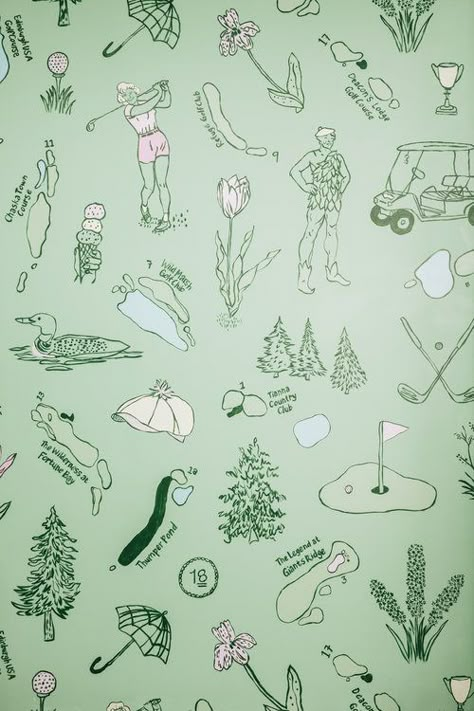 Golf Logos, Golf Wallpaper, Golf Drawing, Golf Logo Design, Pub Golf, Golf Business, Decorating With Black, Golf Room, Cheetah Print Wallpaper