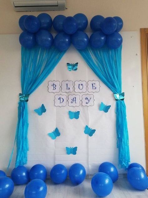 Blue Colour Day Crafts Preschool, Blue Day Decoration In School, Blue Day Decoration Ideas For Preschool, Blue Colour Day Decoration In Preschool, Blue Day Celebration In Kindergarten, Blue Day Board Decoration In Preschool, Blue Color Activities Preschool, Blue Colour Activity For Preschool, Blue Day Activity For Kindergarten