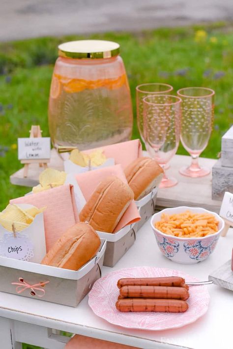 Hot Dog Bar Toppings and Ideas for Your Next Party - Fantabulosity Baby Q Shower Ideas, Hot Dog Bar Toppings, Hot Dog Party, Food Bar Ideas, Party Food Bars, Baby Q Shower, Backyard Bbq Party, Hot Dog Bar, Food Bars