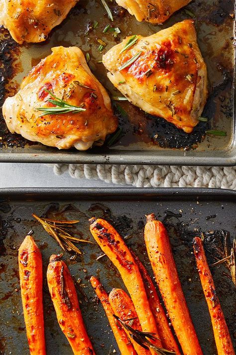 Chicken And Carrots, Maple Glazed Chicken, Chicken Carrots, Easy Pasta Dishes, Glazed Chicken, Sweet Sauce, Sheet Pan Dinners, Sheet Pan Recipes, Sunday Dinner