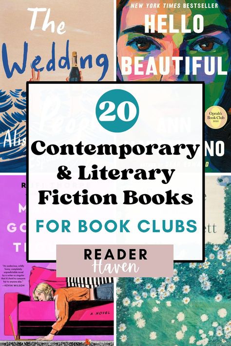 Looking for the best discussion-sparking literary fiction books and contemporary fiction novels for book clubs? You’ll love these popular must-read book club fiction books, from deeply emotional family sagas to lighter contemporary reads that will make you laugh (and everything in between)! Lit Fic Books, Best Book Club Books For Women, Great Fiction Books To Read, Book Suggestions Reading Lists, Contemporary Fiction Books, Novel Recommendation, Comedy Books, Best Non Fiction Books, Book Recommendations Fiction