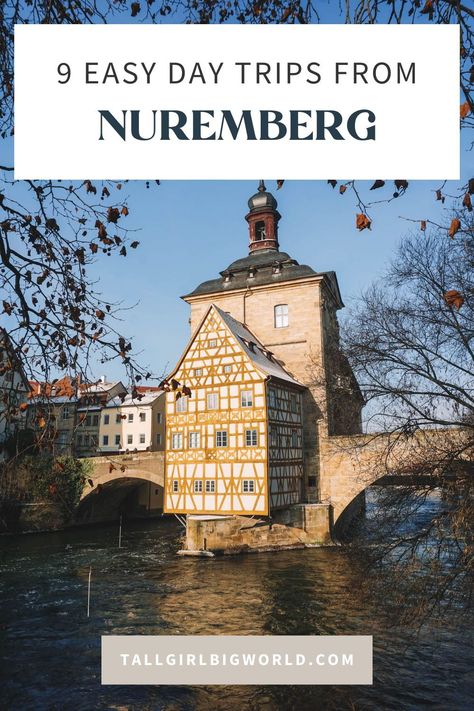 If you’ll be staying in Nuremberg for a few days, you’ll definitely be able to take a day trip! These 9 day trips from Nuremberg are all accessible by train and less than 2 hours away. Traveling Board, Travel Guide Book, Cities In Germany, Easy Day, Travel Brochure, Ways To Travel, Tall Girl, Travel Stories, Germany Travel